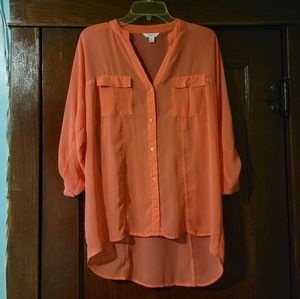 Candie's Sheer Button-up Shirt